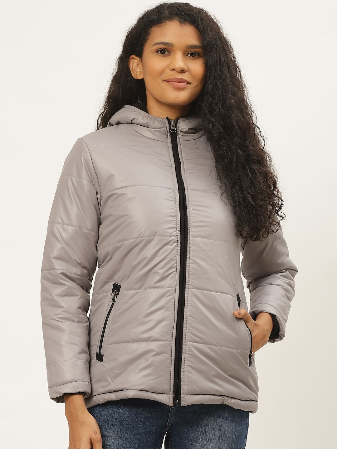 

Chemistry Hooded Padded Jacket, Grey