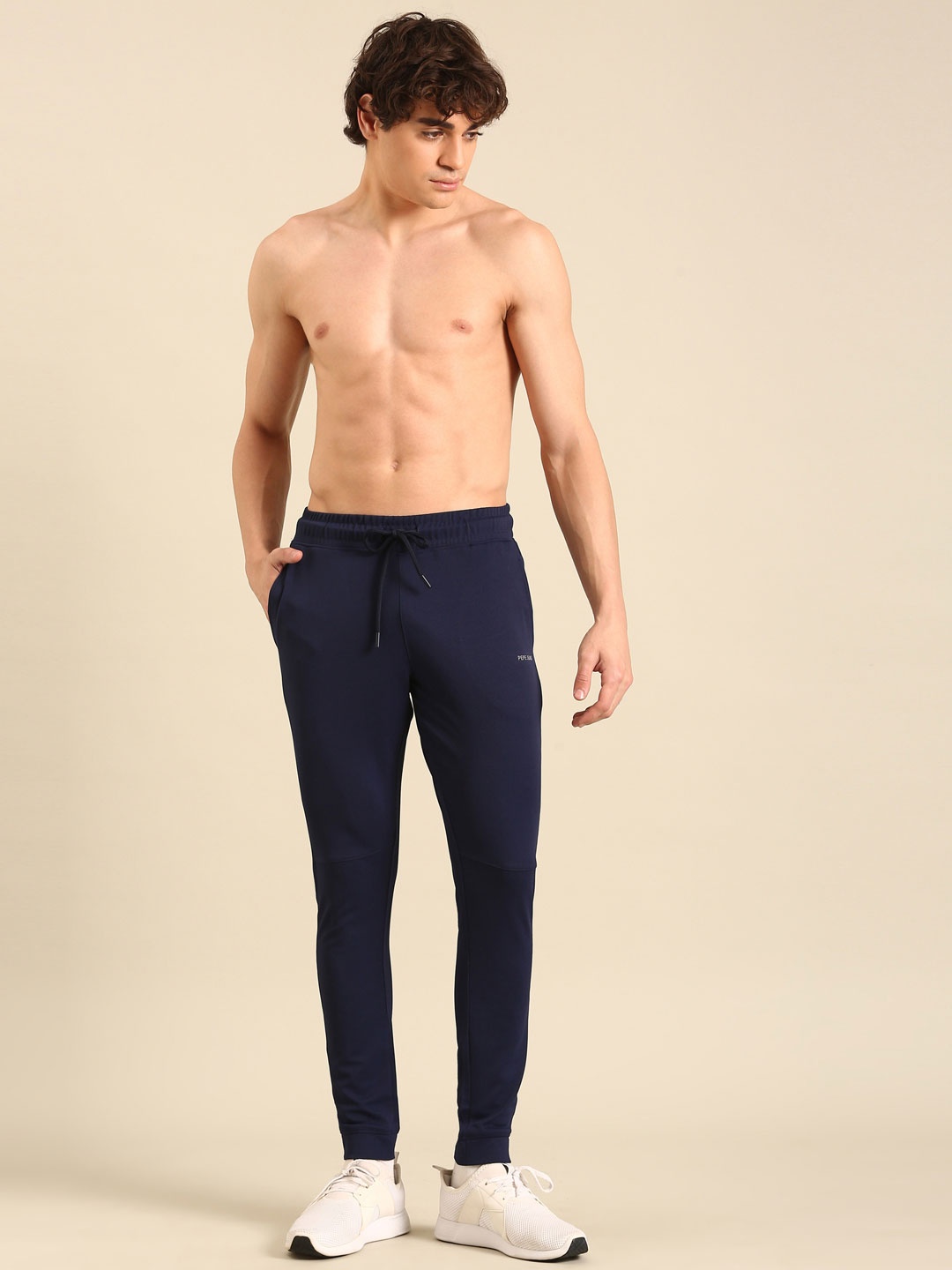 

Pepe Jeans Men Mid-Rise Joggers, Navy blue