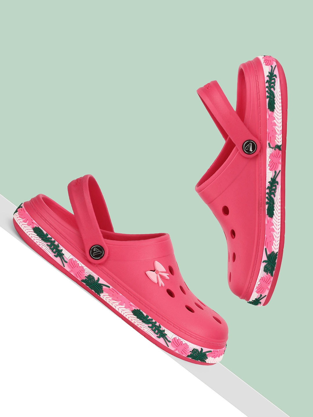 

Aqualite Women Printed Clogs, Pink