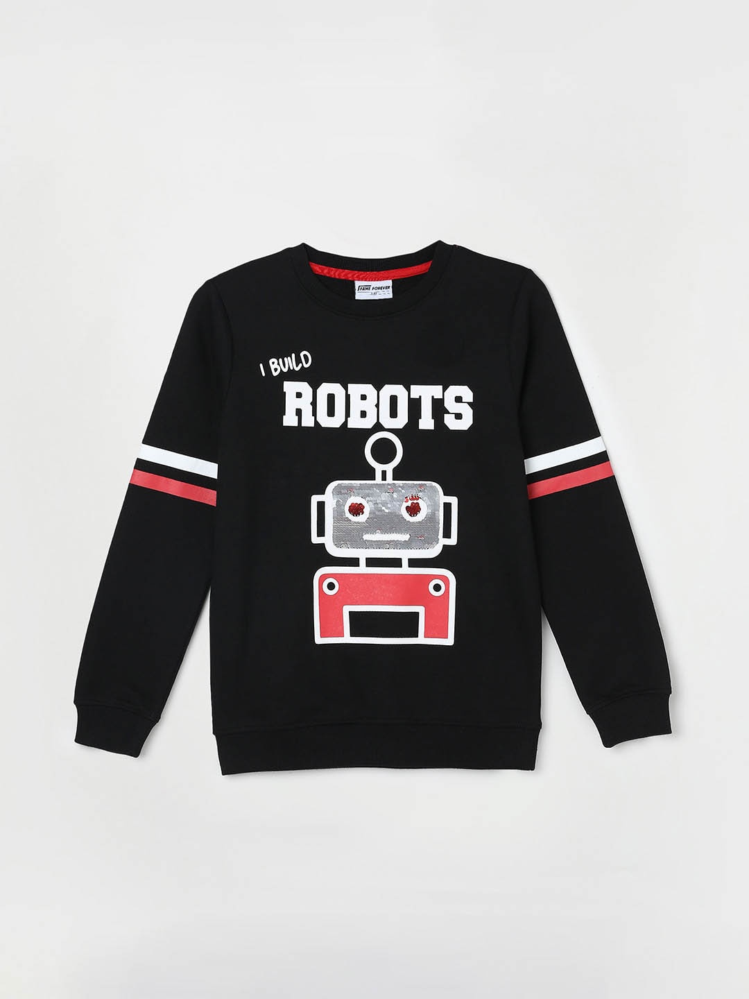 

Fame Forever by Lifestyle Boys Graphic Printed Cotton Pullover, Black