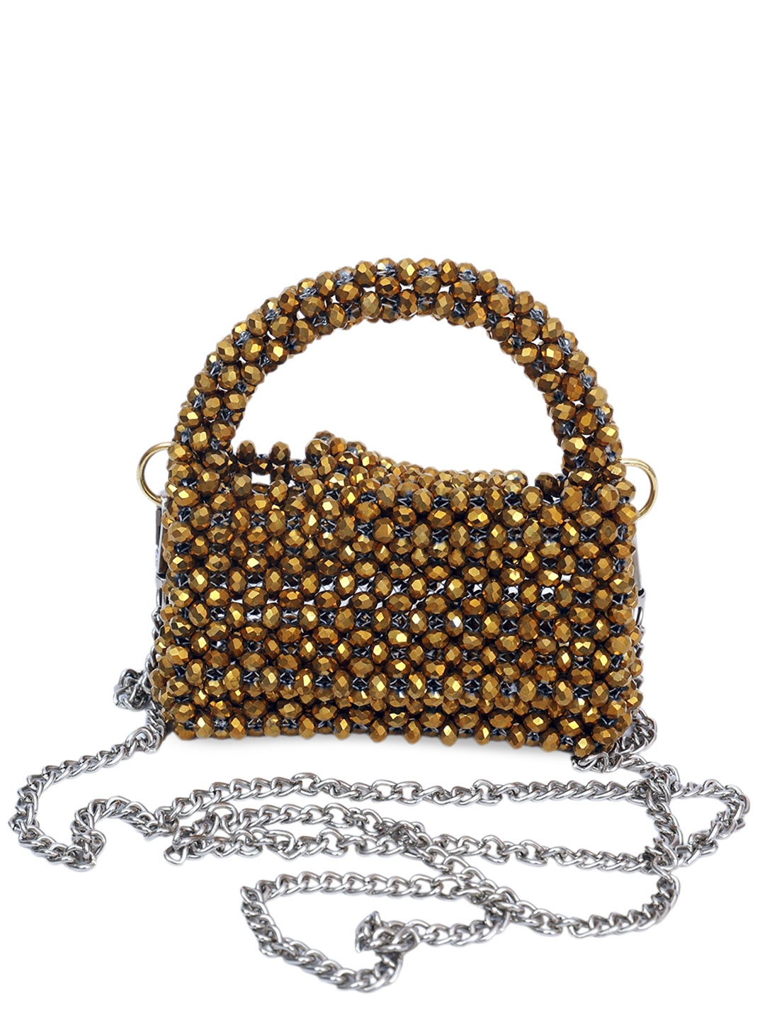 

Pearlfiesta Embellished Sling Bag, Gold