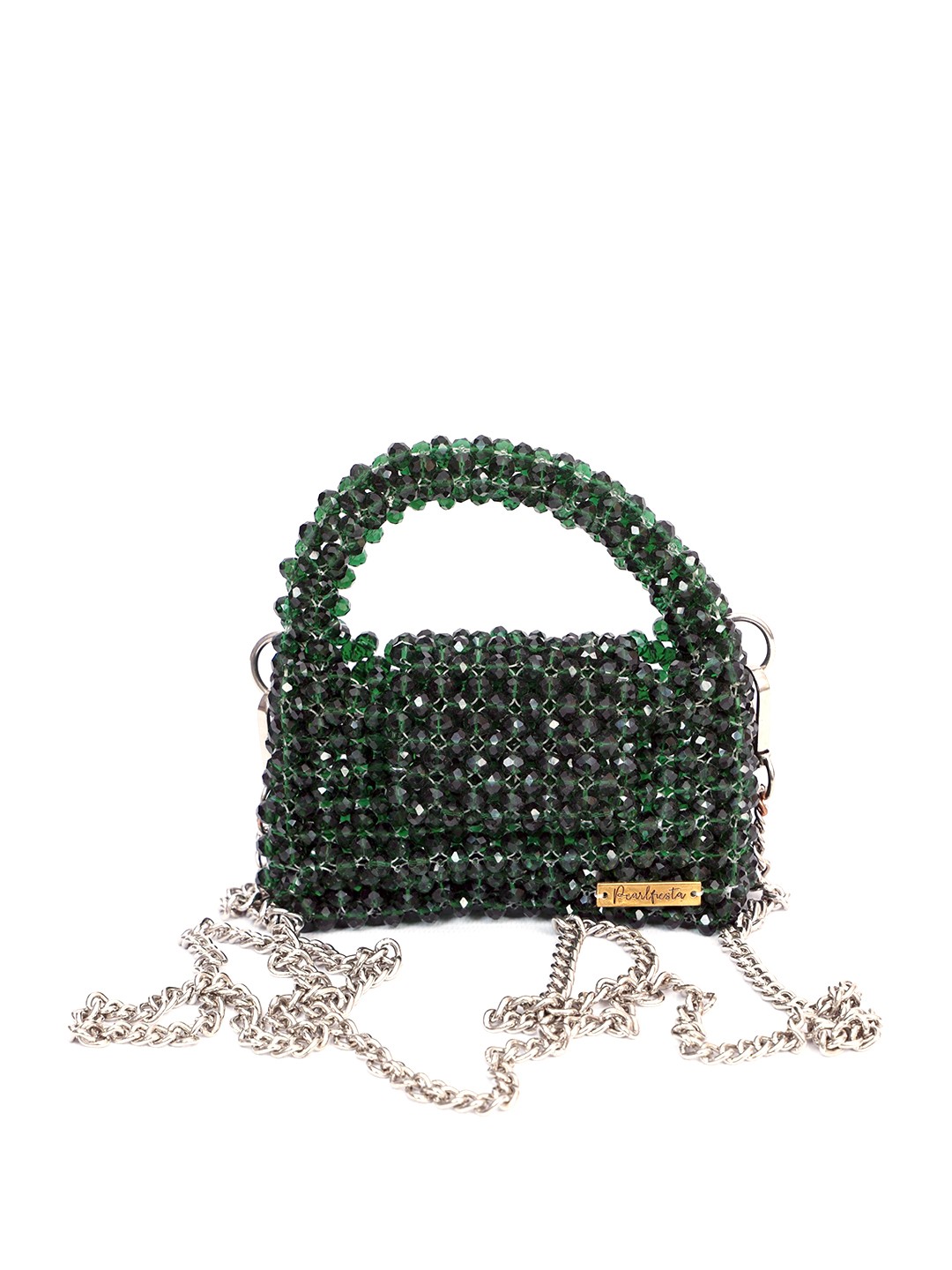 

Pearlfiesta Embellished Sling Bag, Green