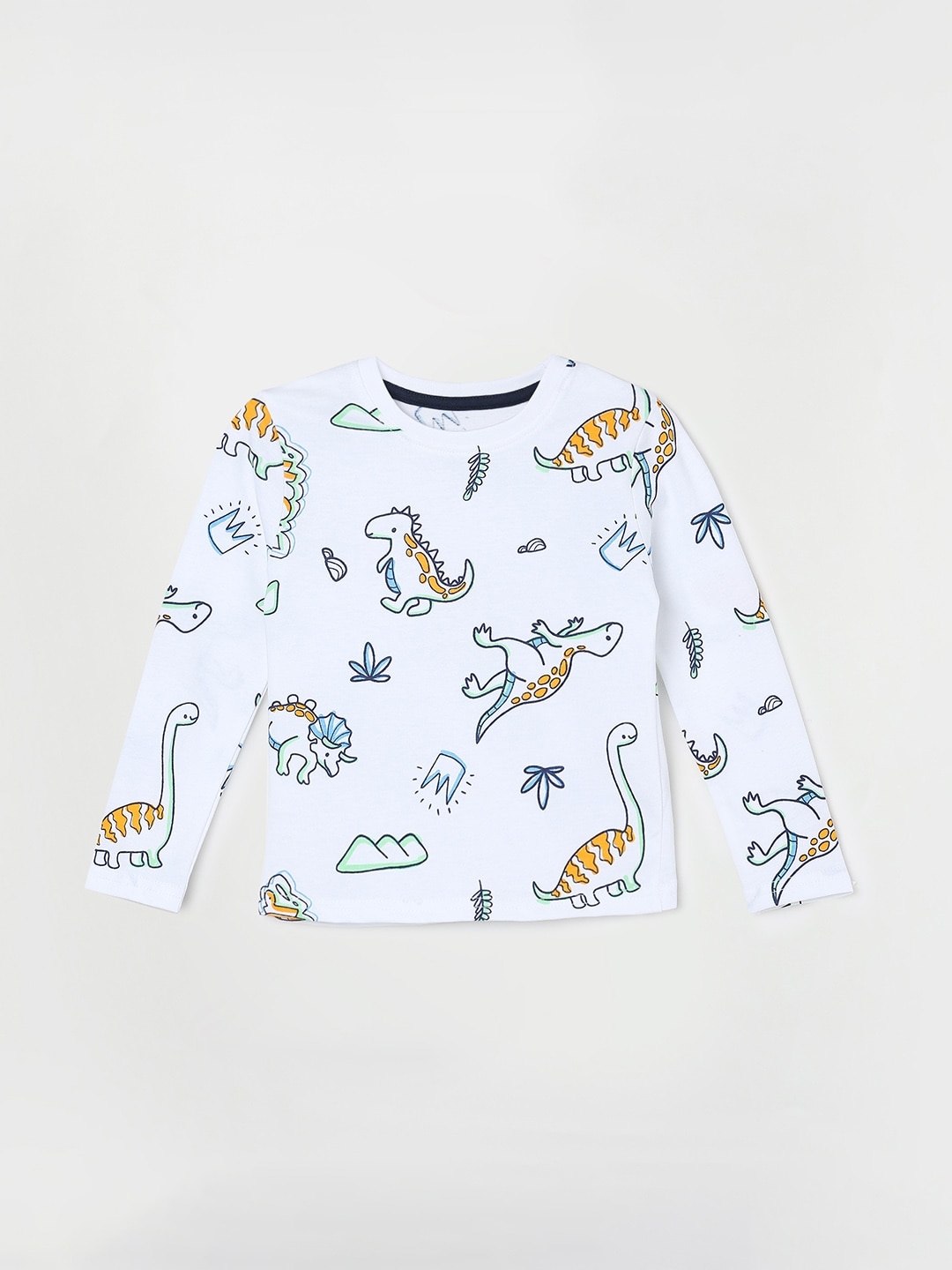 

Juniors by Lifestyle Boys Graphic Printed Pure Cotton T-shirt, White