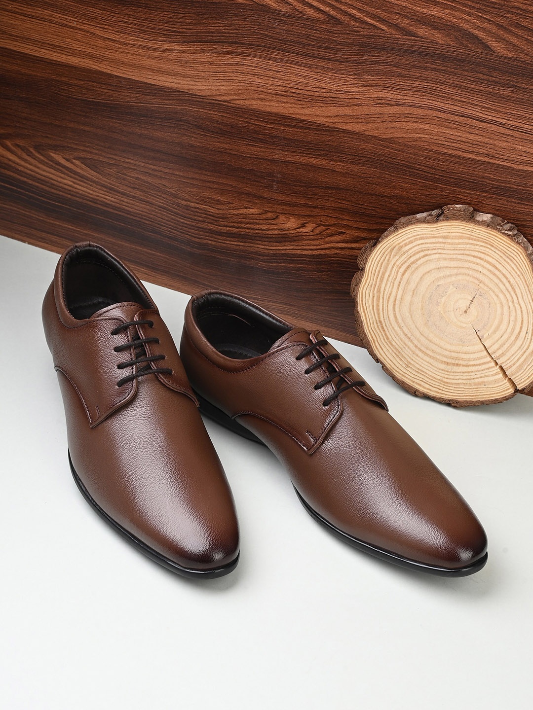 

CLOG LONDON Men Leather Formal Derbys, Brown