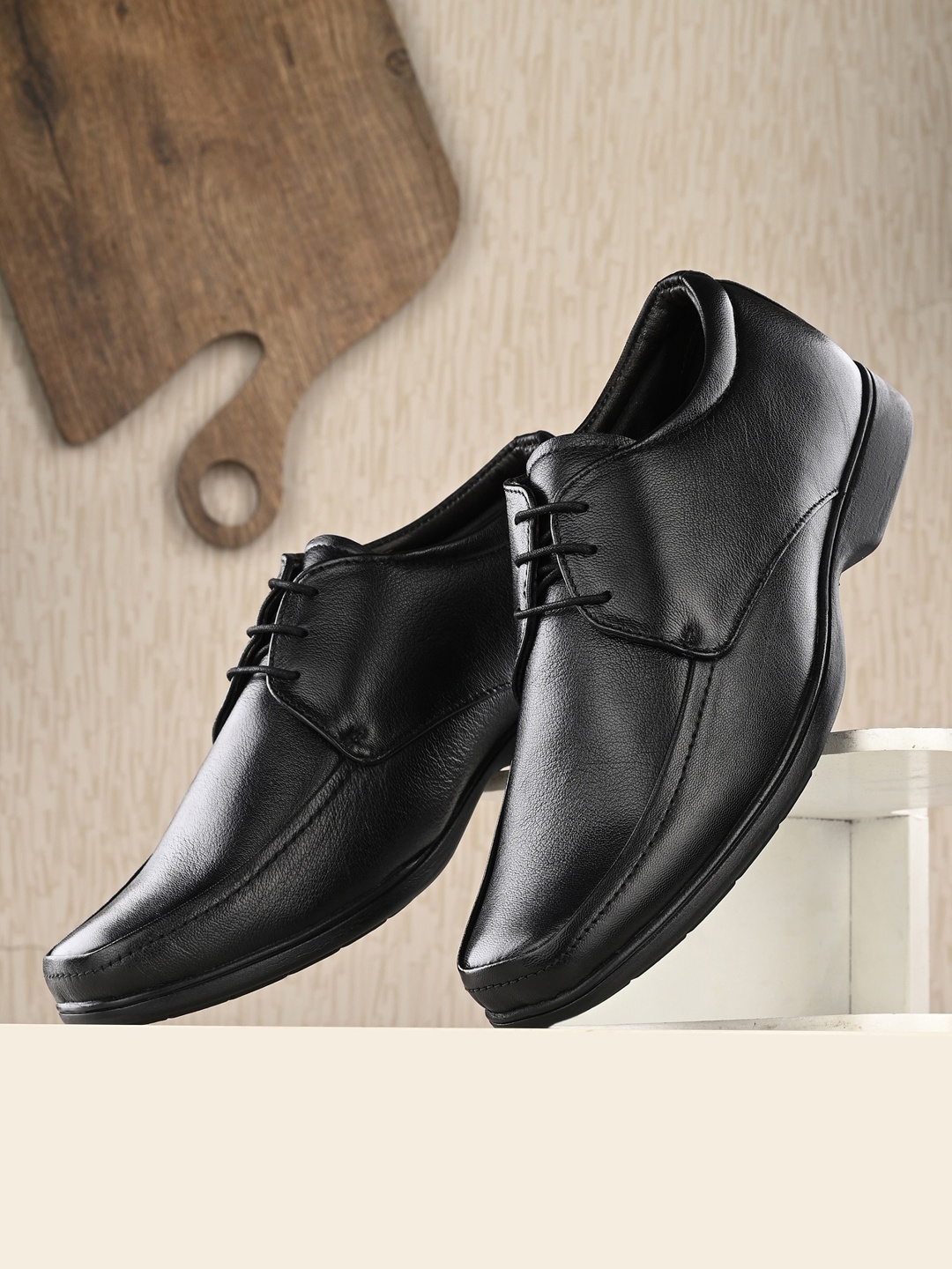 

CLOG LONDON Men Leather Formal Derbys, Black