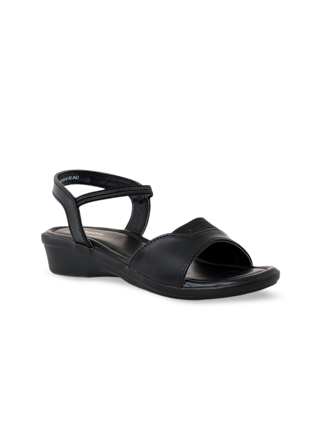 

Khadims Open Toe Comfort Heels, Black