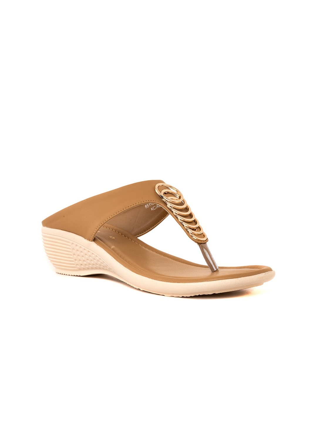 

Khadims Open toe Wedge Heels, Beige