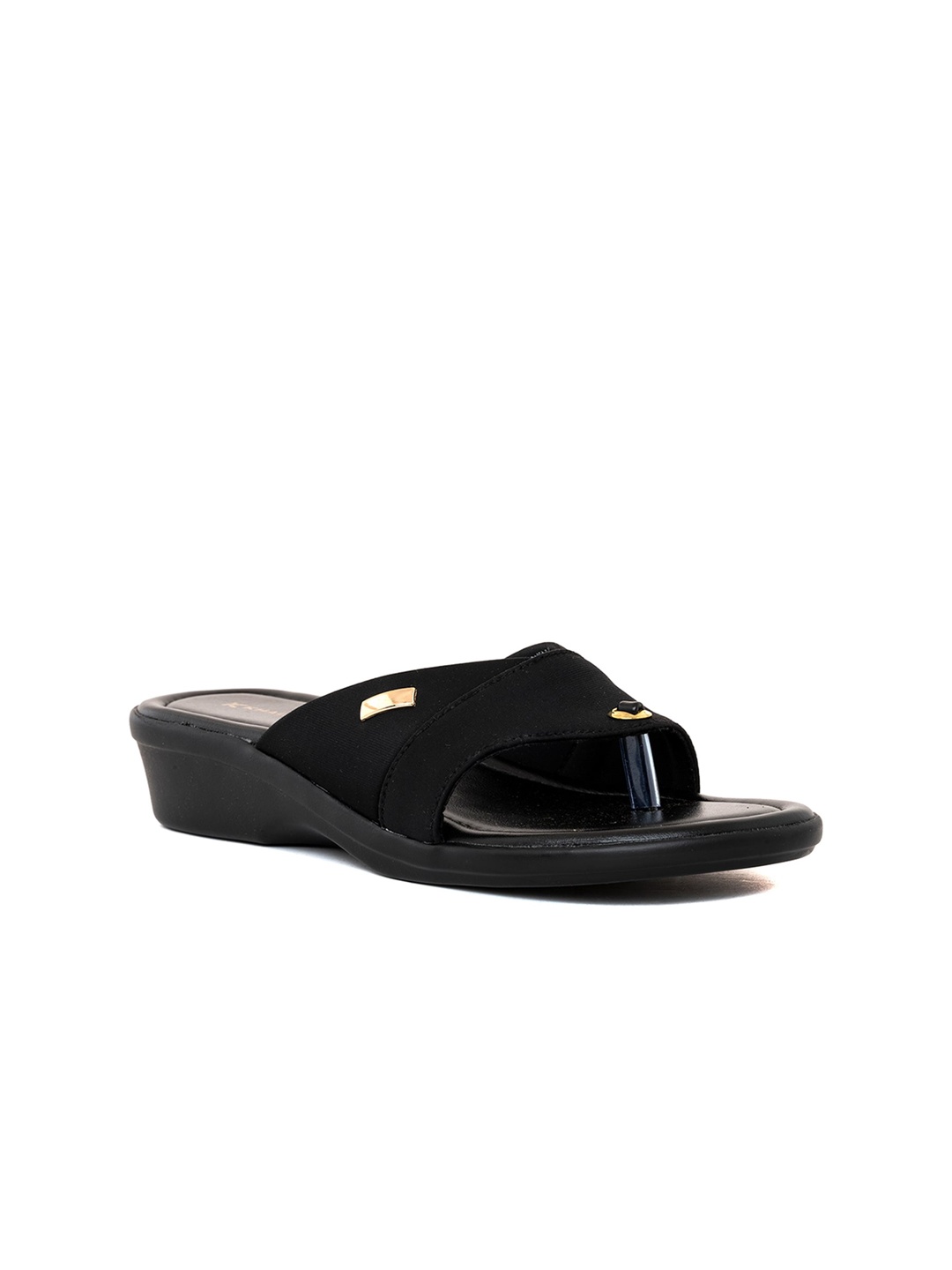 

Khadims Open Toe Comfort Heels, Black