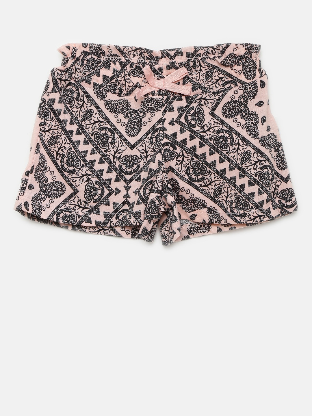 

The Childrens Place Girls Pink Printed Regular Fit Regular Shorts