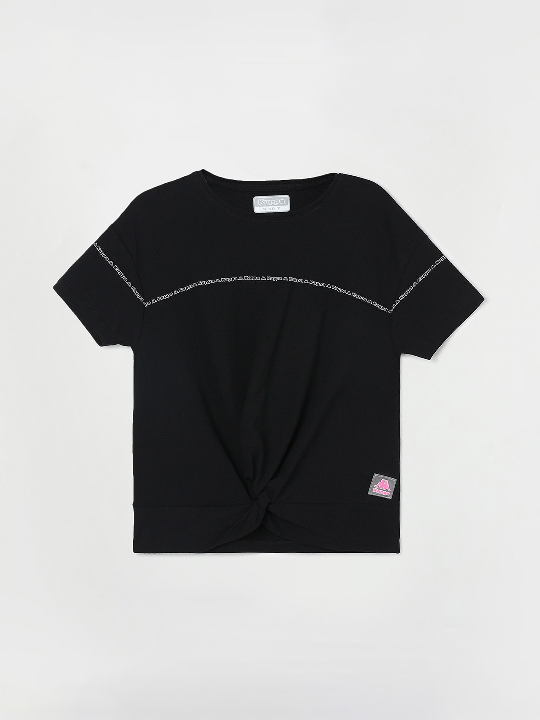 

Kappa Girls Round Neck Pure Cotton T-Shirt, Black
