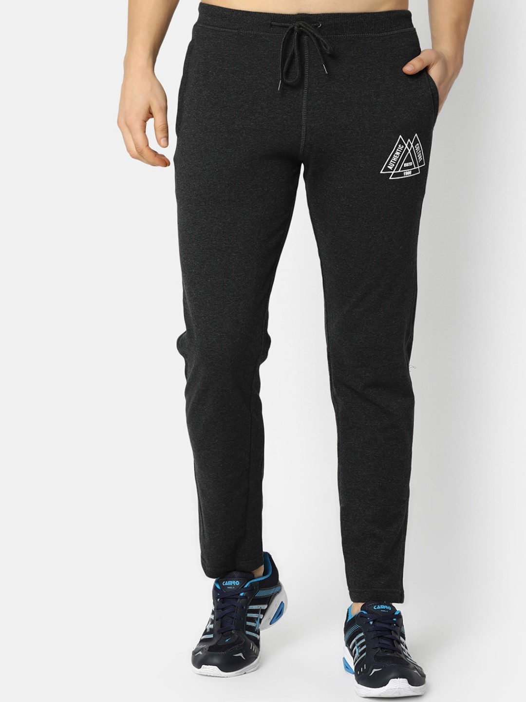 

V-Mart Men Cotton Track Pants, Black