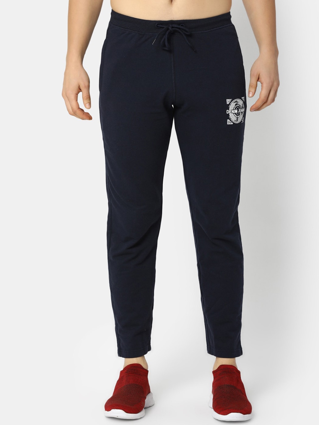 

V-Mart Men Cotton Track Pants, Navy blue