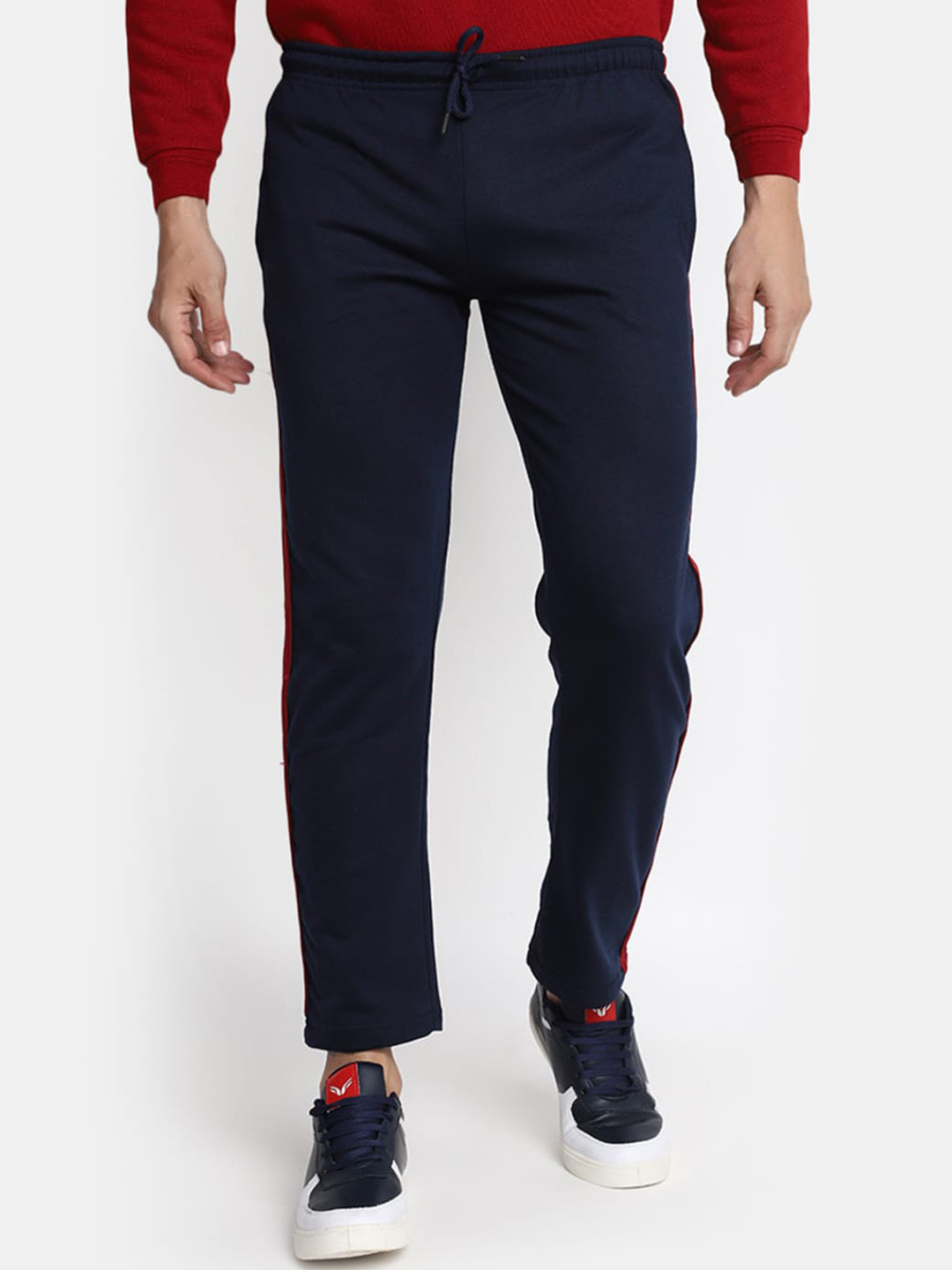 

V-Mart Men Cotton Track Pants, Navy blue
