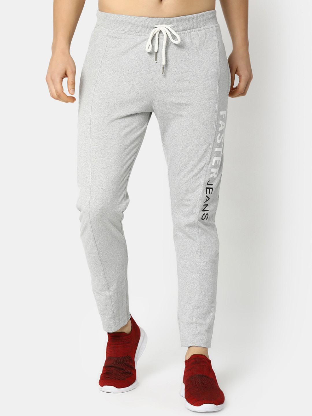 

V-Mart Men Cotton Track Pants, Grey