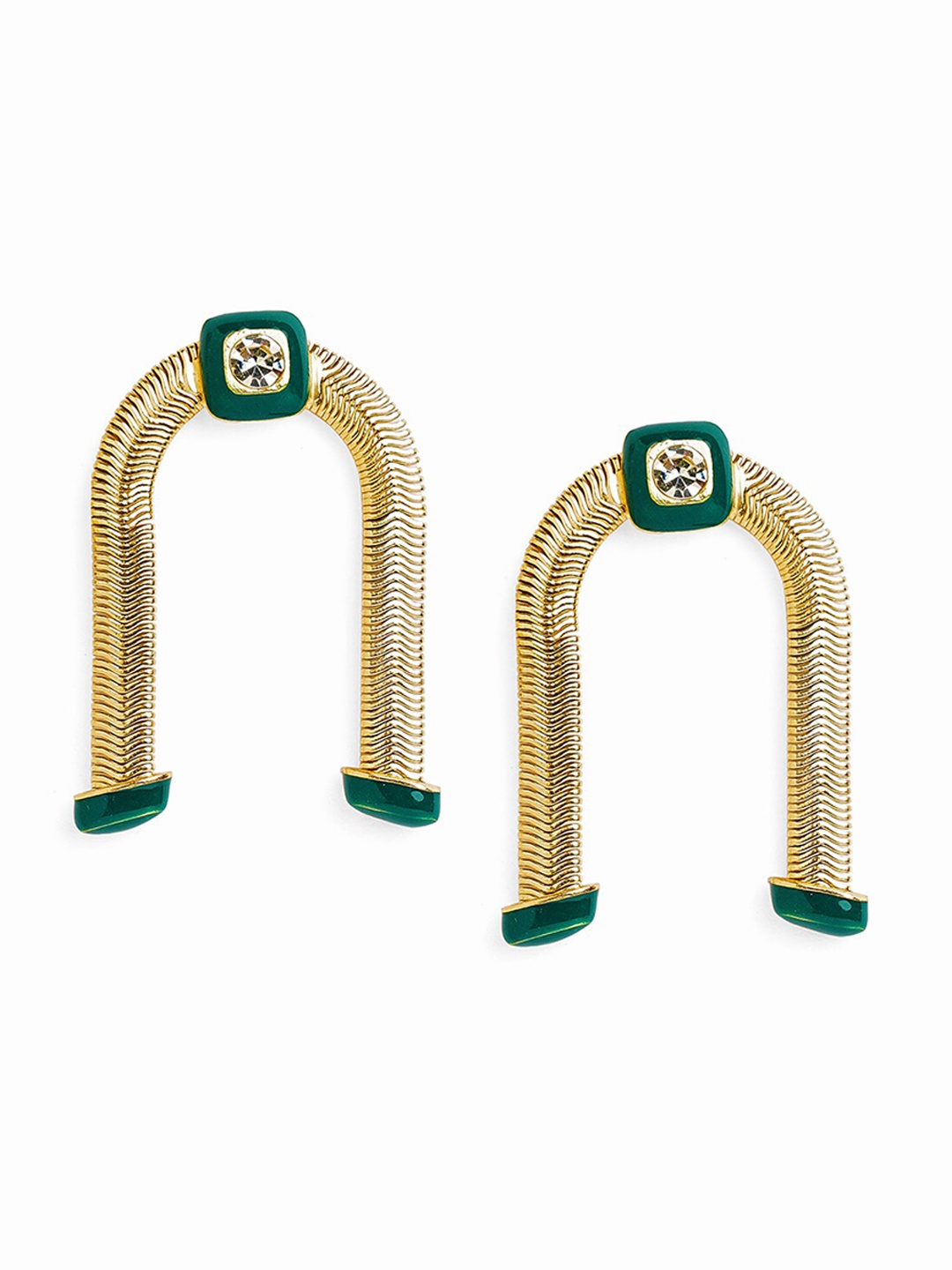 

Tipsyfly Gold-Toned Contemporary Drop Earrings