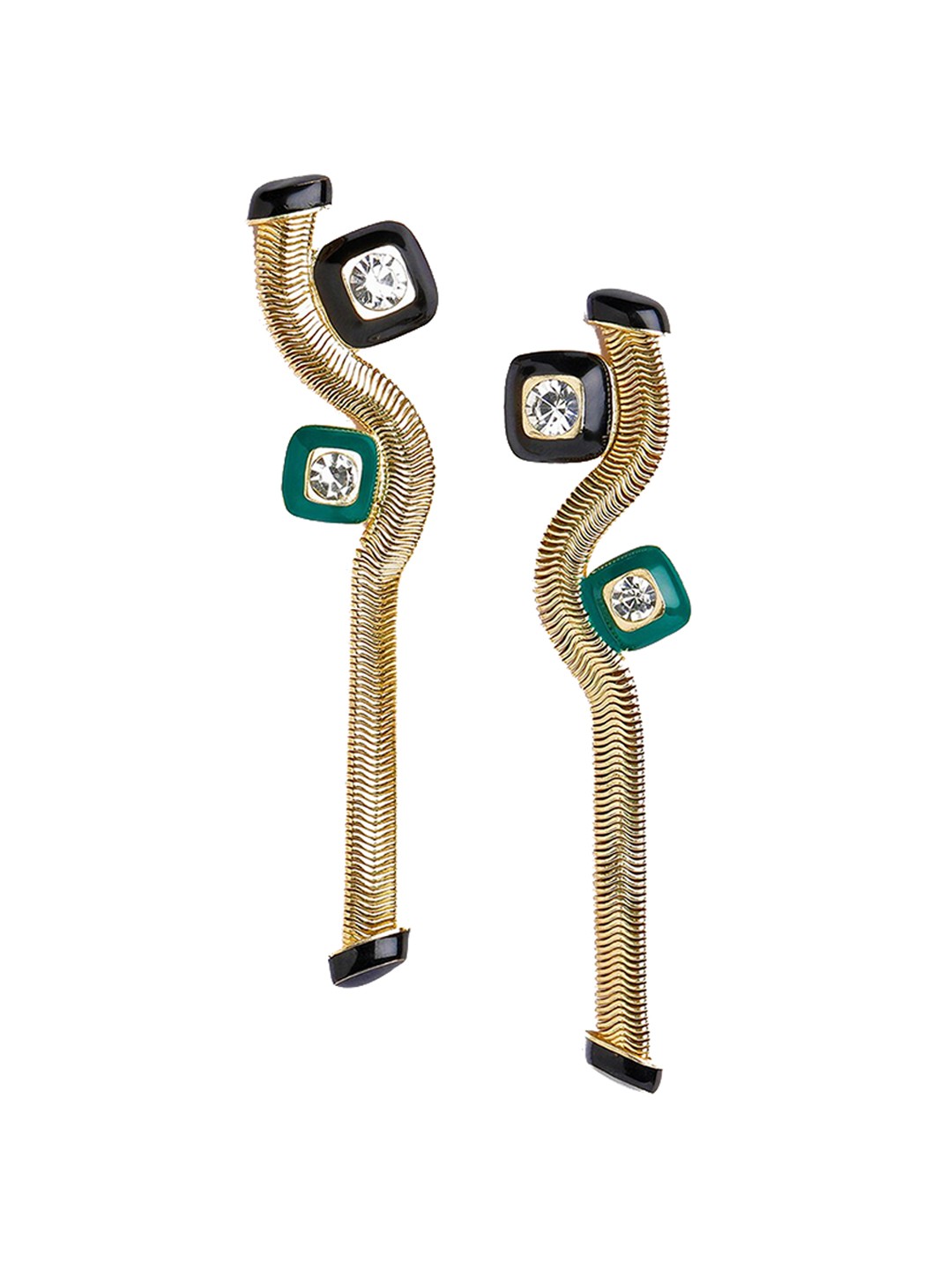 

Tipsyfly Gold-Plated Contemporary Drop Earrings