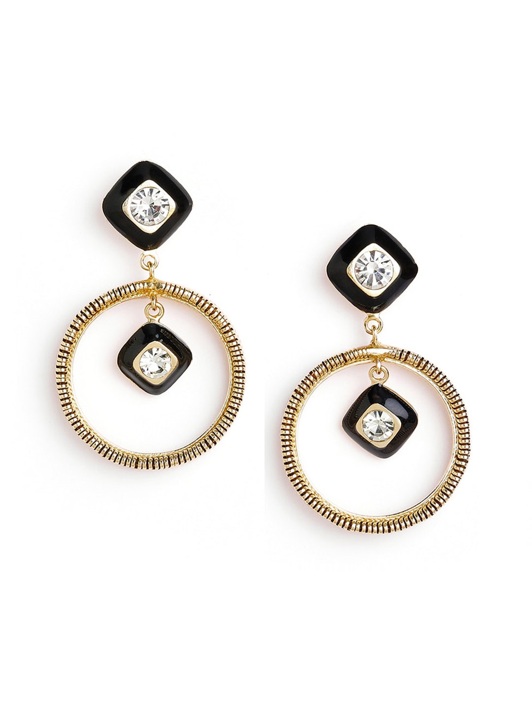 

Tipsyfly Gold-Toned Contemporary Drop Earrings