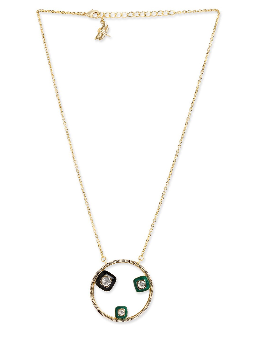 

Tipsyfly Gold-Plated Trio Crystals-Studded Chain