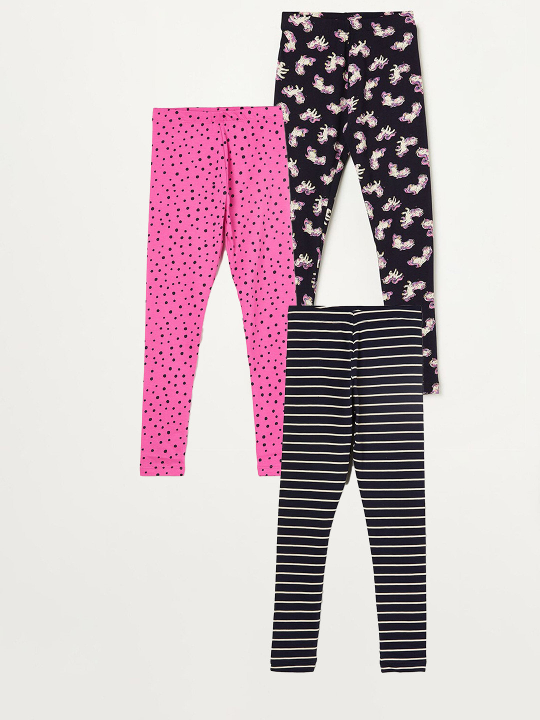 

Fame Forever by Lifestyle Girls Pack Of 3 Printed Leggings, Blue