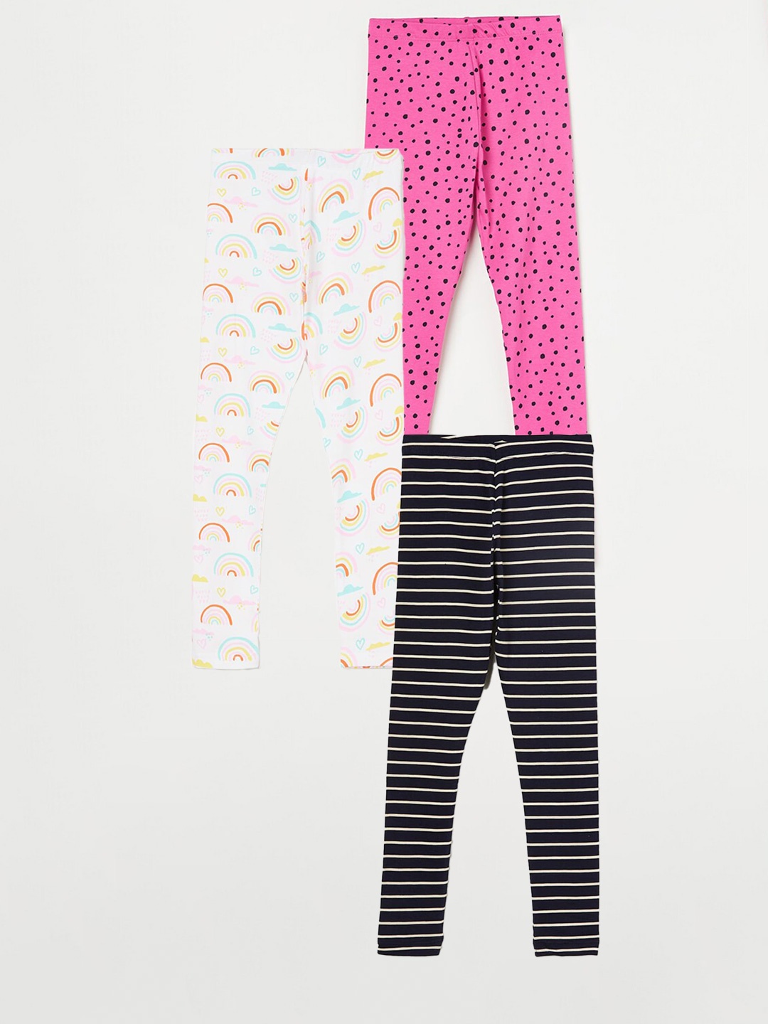Fame Forever by Lifestyle Girls Pack Of 3 Printed Leggings, Blue