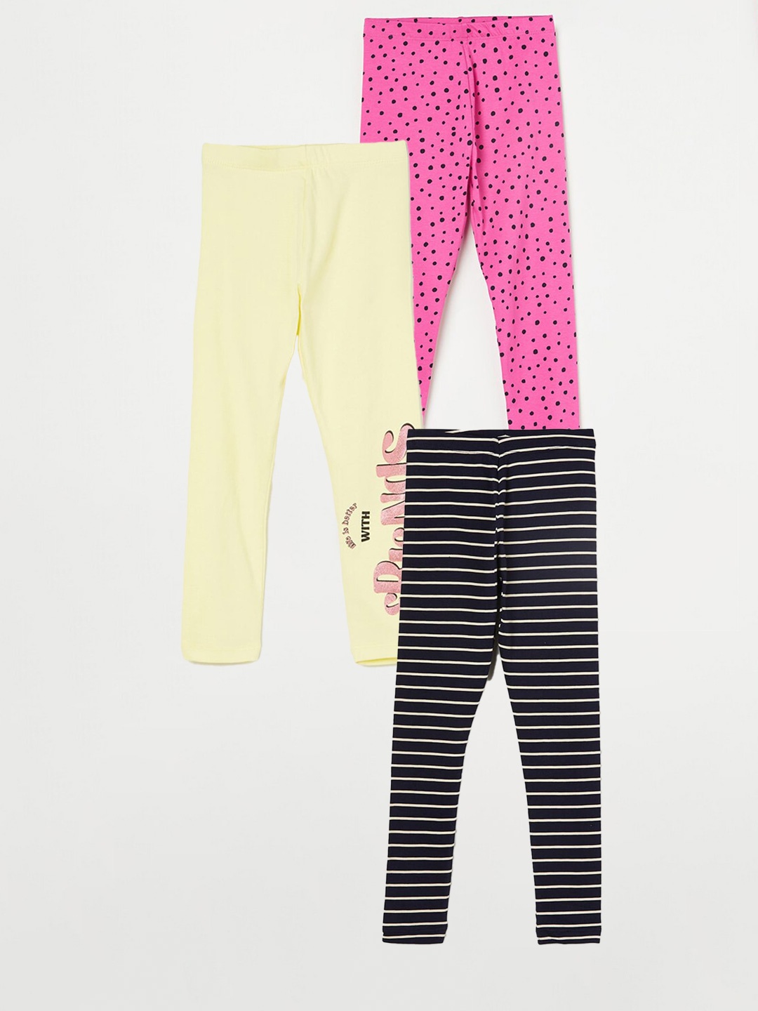 

Fame Forever by Lifestyle Girls Pack Of 3 Printed Leggings, Blue