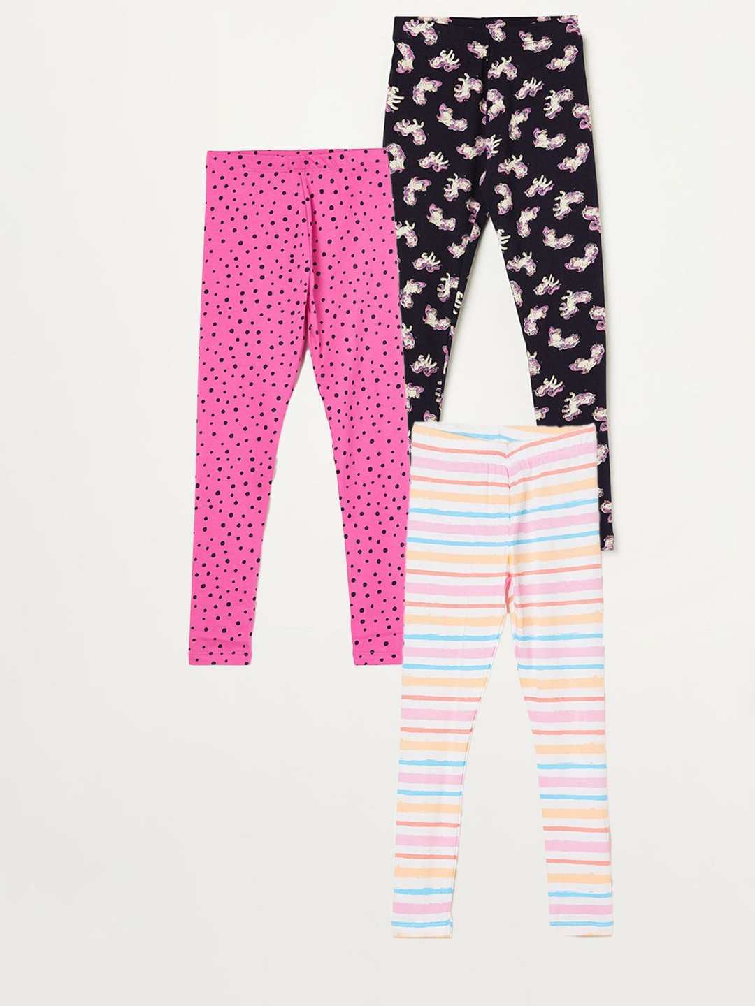 

Fame Forever by Lifestyle Girls Pack Of 3 Printed Leggings, White