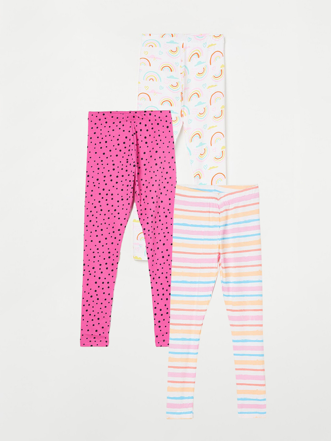 

Fame Forever by Lifestyle Girls Pack Of 3 Printed Leggings, White