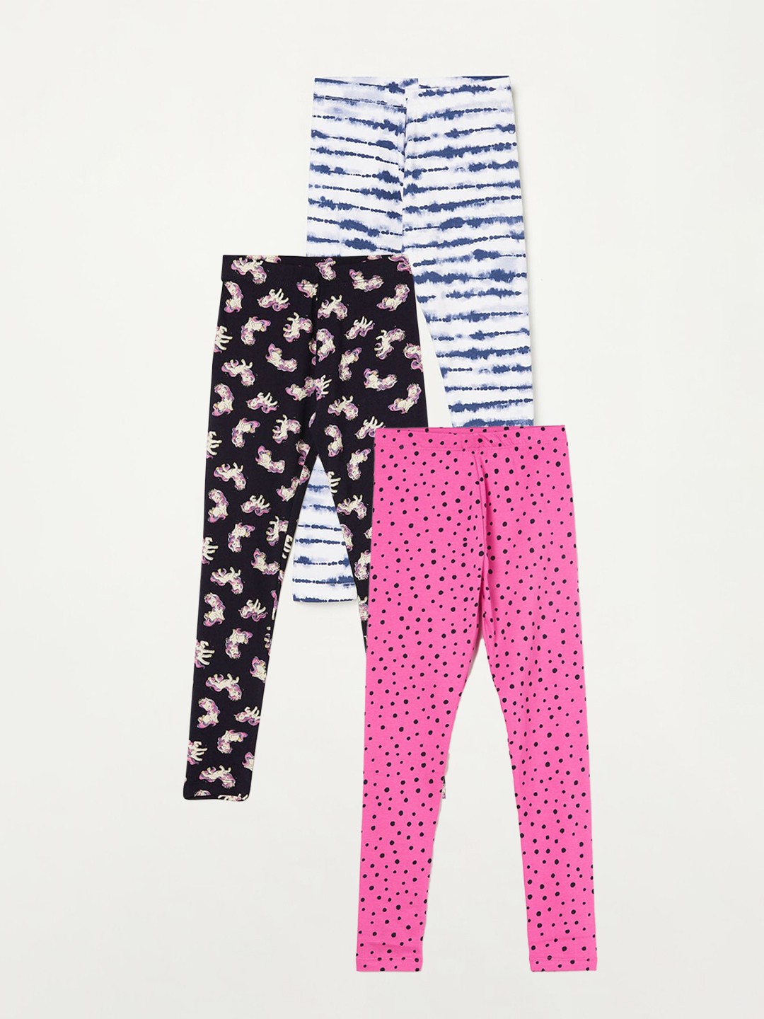 

Fame Forever by Lifestyle Girls Pack Of 3 Printed Leggings, Pink