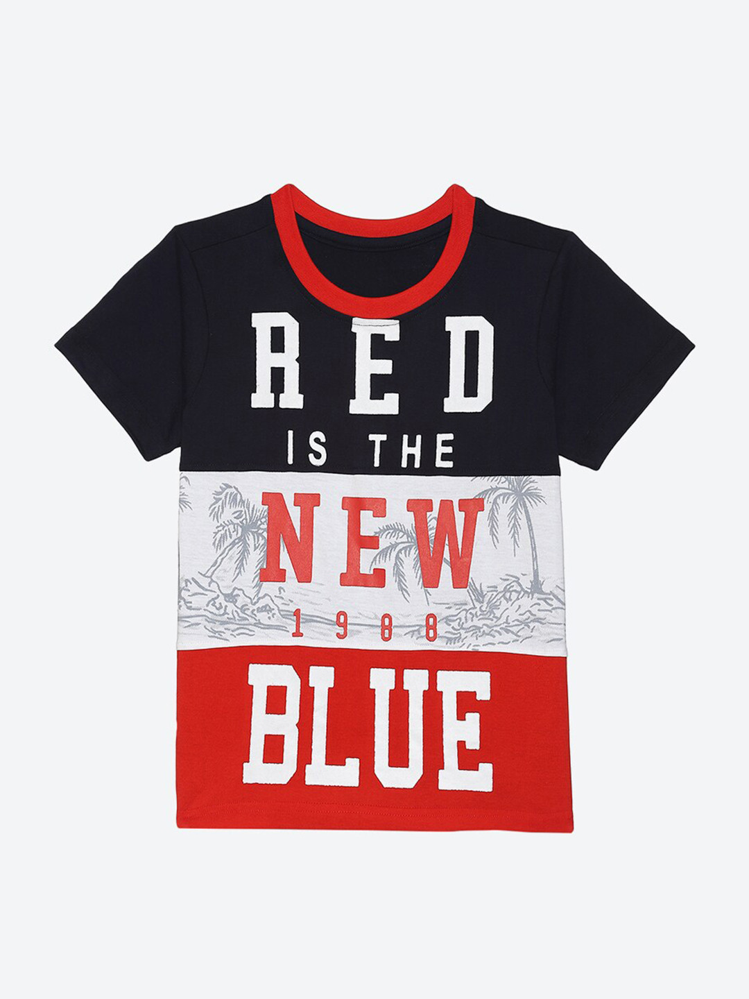

2Bme Boys Typography Printed Cotton T-shirt, Black