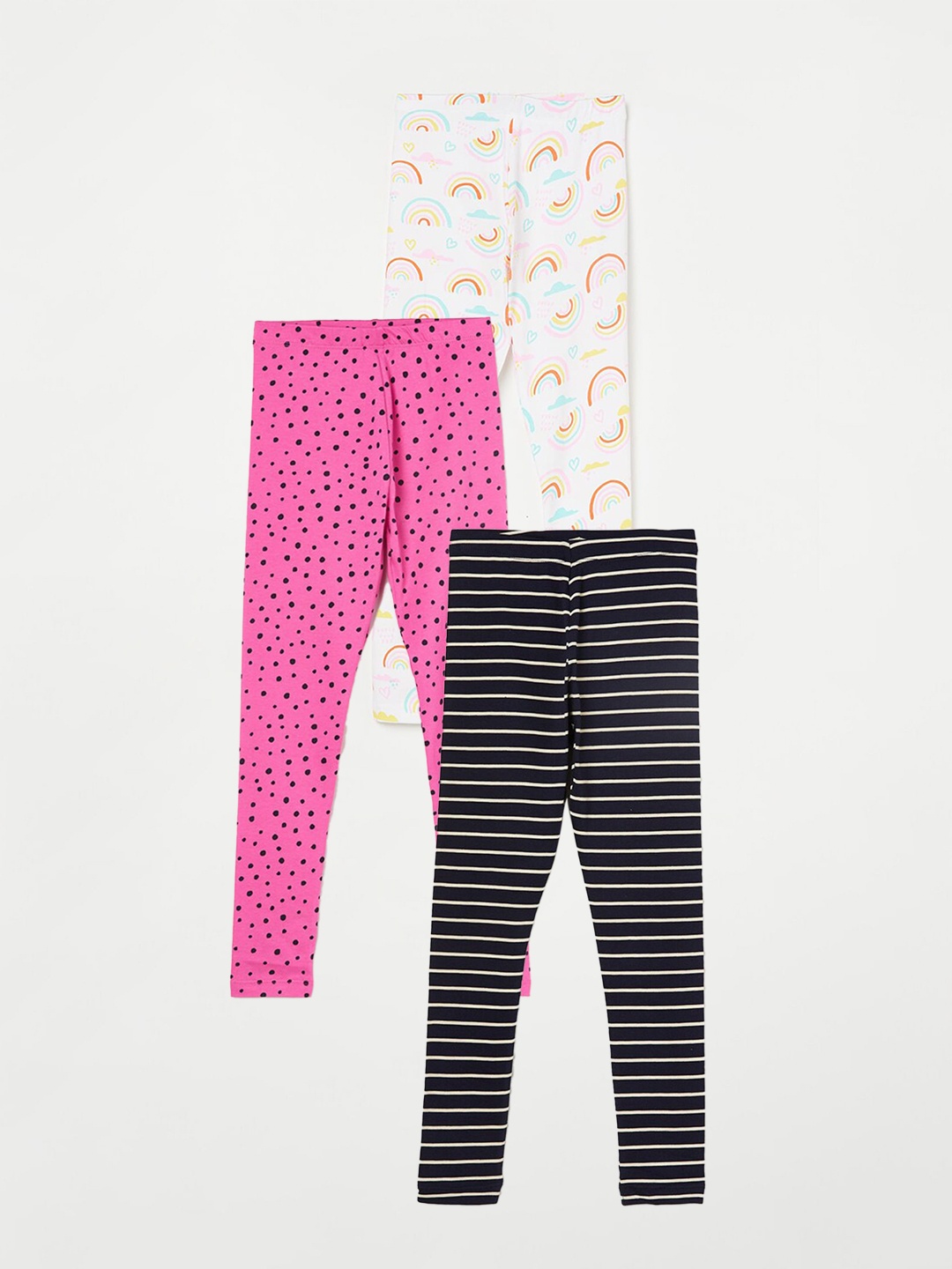 

Fame Forever by Lifestyle Girls Pack Of 3 Printed Leggings, Blue