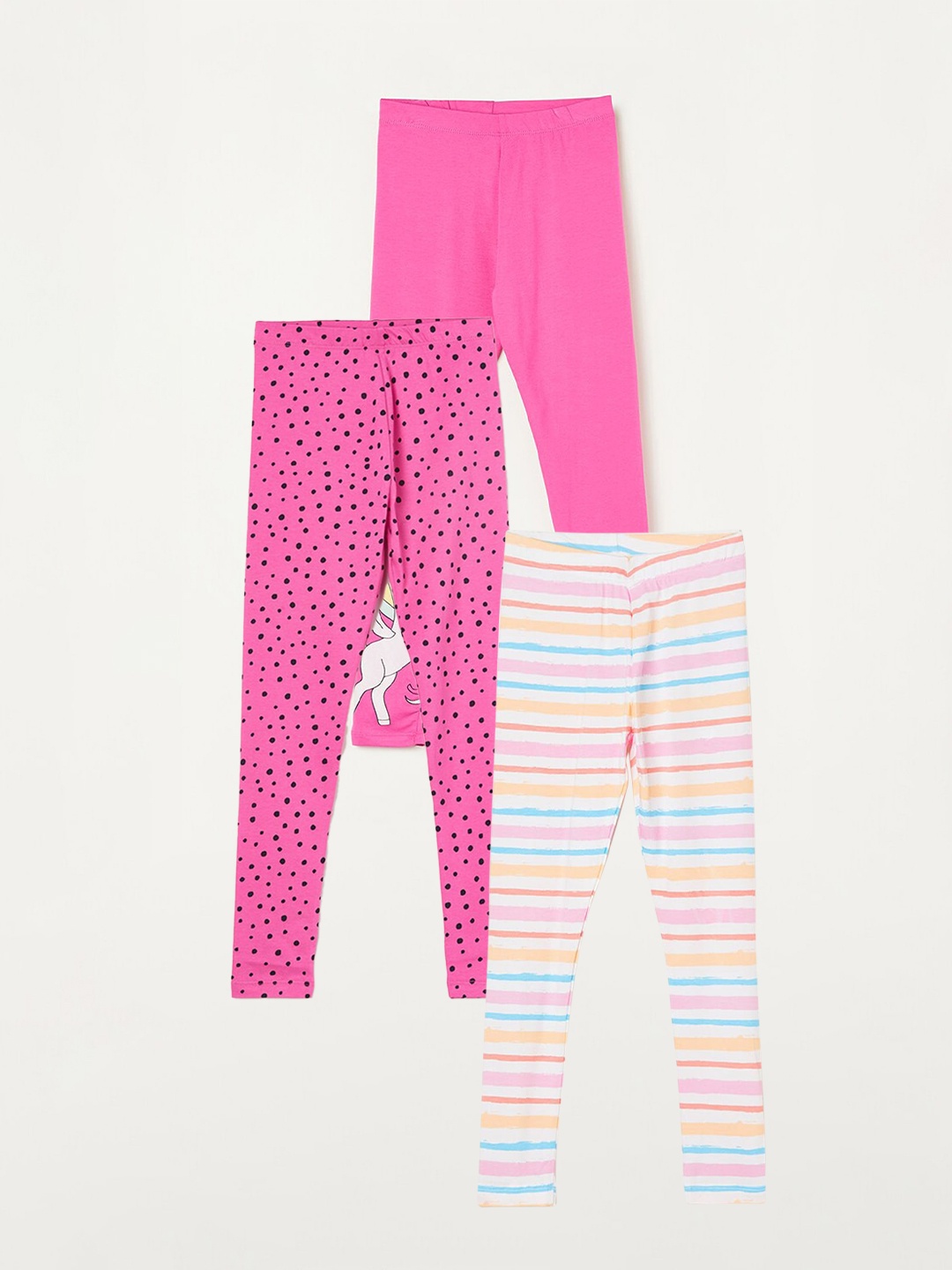 

Fame Forever by Lifestyle Girls Pack Of 3 Printed Leggings, White