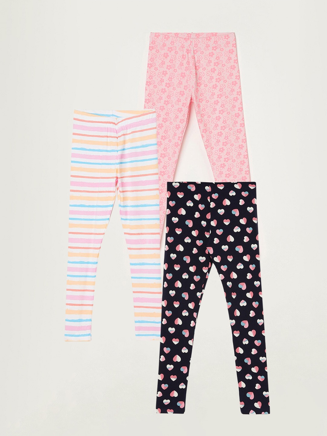 

Fame Forever by Lifestyle Girls Pack Of 3 Printed Leggings, Blue
