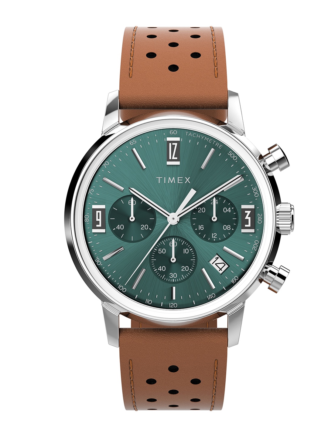 

Timex Men Dial & Leather Straps Analogue Watch TW2W10100UJ, Green