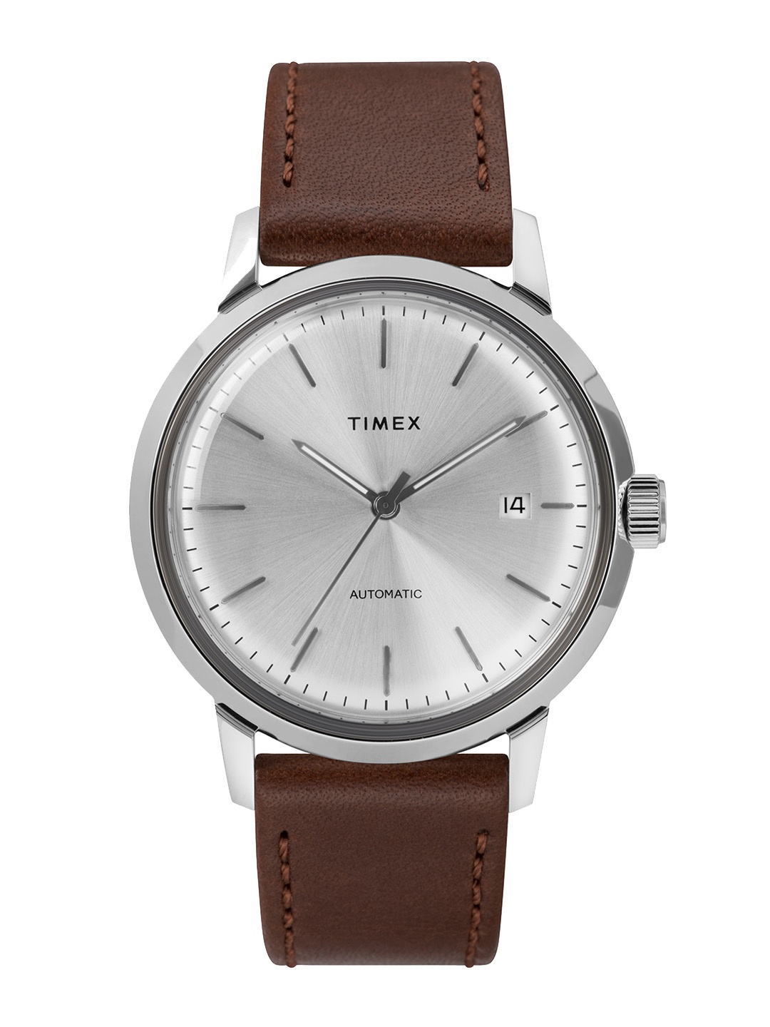 

Timex Men Dial & Leather Straps Analogue Watch TW2T22700U9, Silver