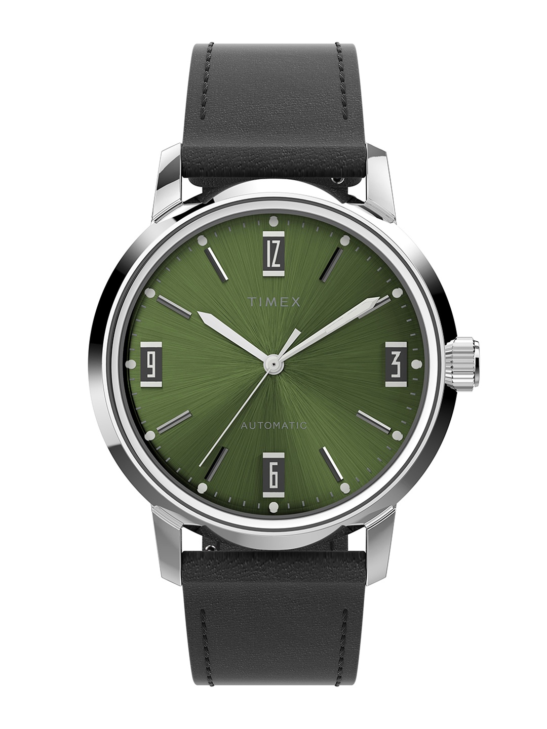 

Timex Men Printed Dial & Leather Straps Analogue Watch TW2V44600U9, Green