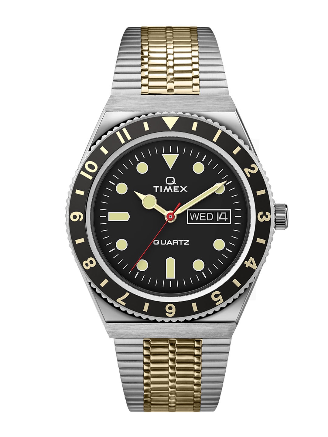 

Timex Men Textured Dial & Stainless Steel Straps Analogue Watch TW2V18500U9, Black