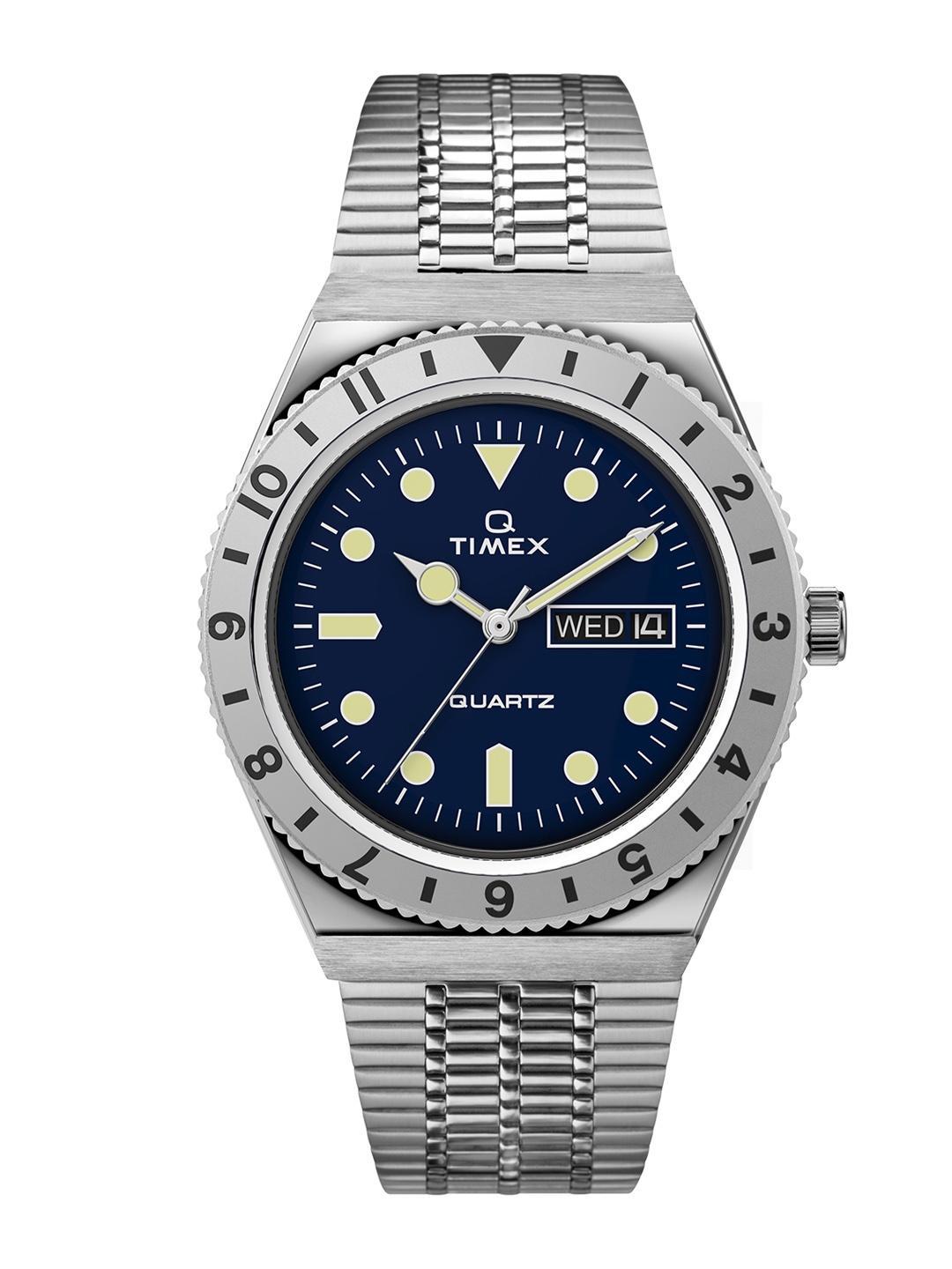 

Timex Men Textured Dial & Stainless Steel Straps Analogue Watch TW2V18300U9, Blue