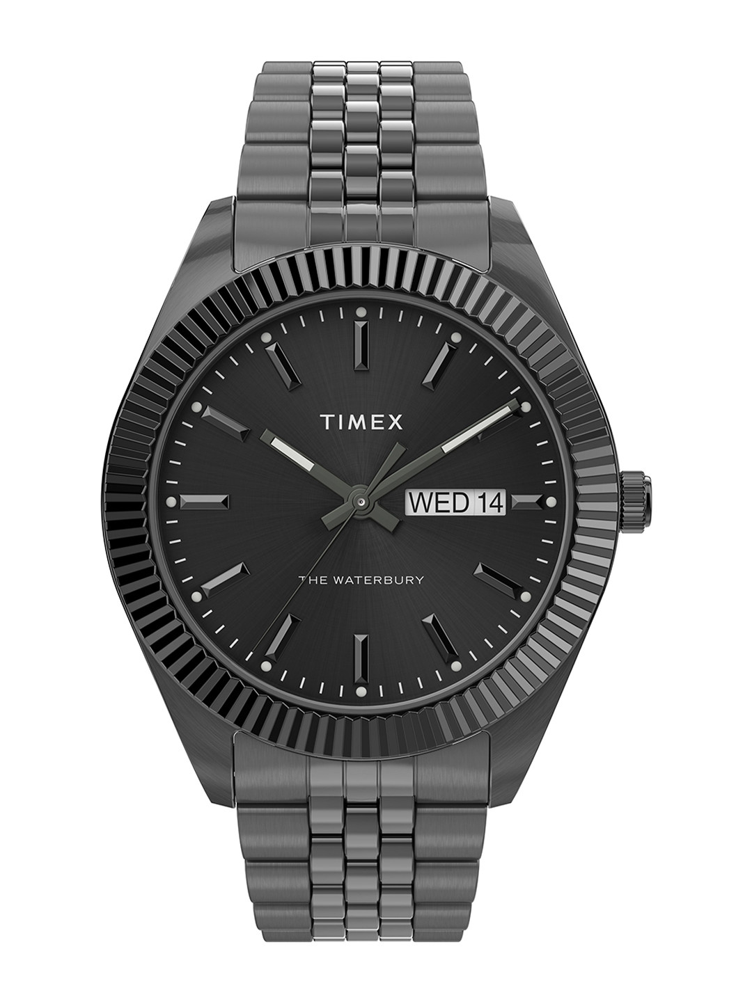 

Timex Men Dial & Stainless Steel Bracelet Style Straps Analogue Watch TW2V17700UJ, Black