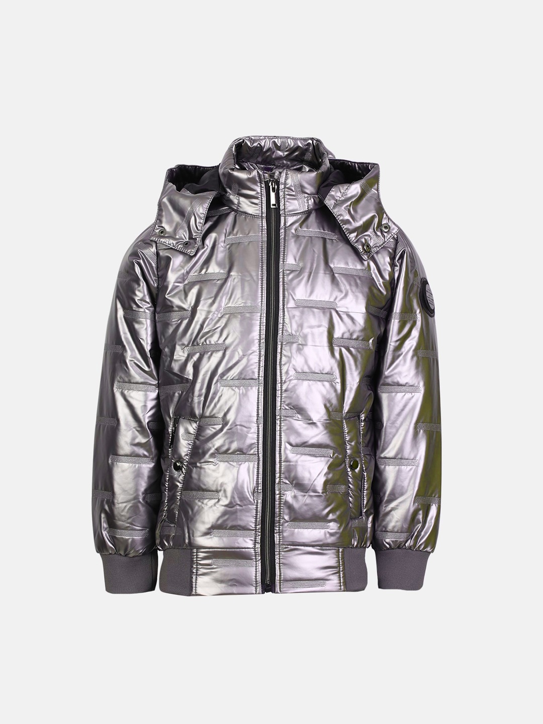 

LURE JUNIOR Boys Hooded Padded Jacket, Grey