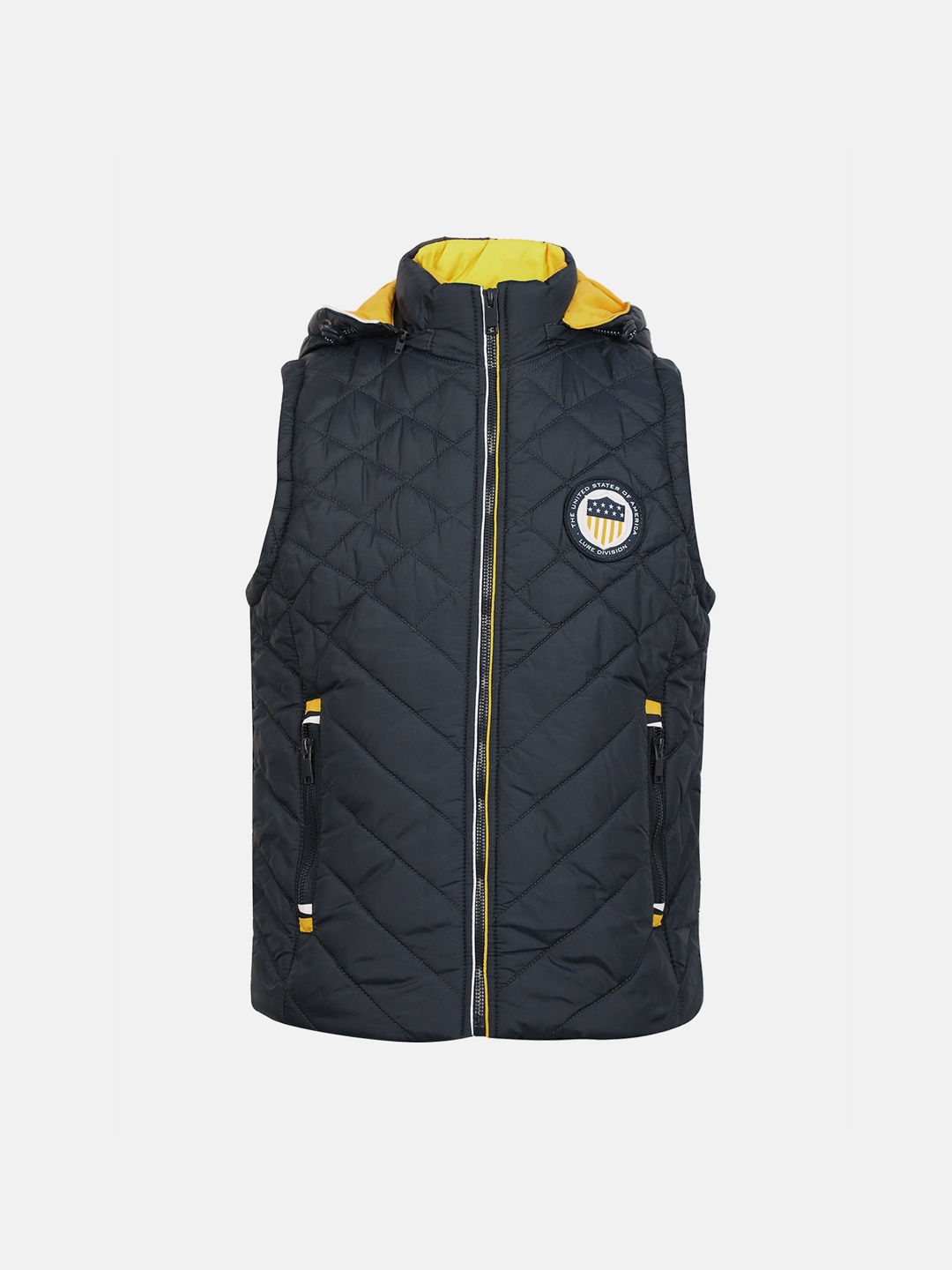 

LURE JUNIOR Boys Hooded Quilted Jacket With Zip Detail, Blue