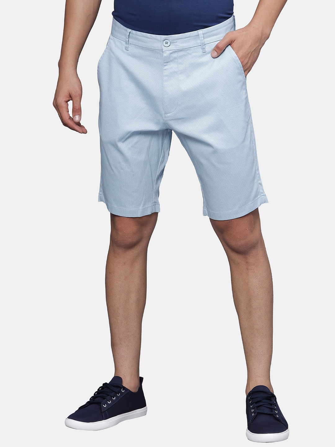 

t-base Men Mid-Rise Chino Shorts, Blue