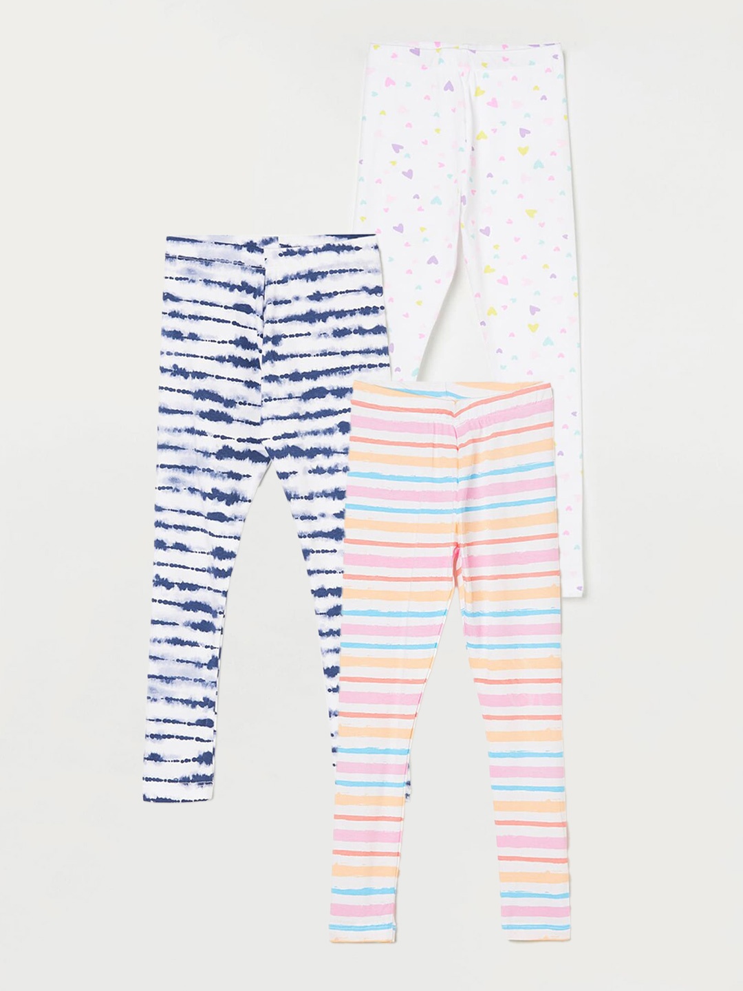 

Fame Forever by Lifestyle Girls Pack Of 3 Printed Leggings, White