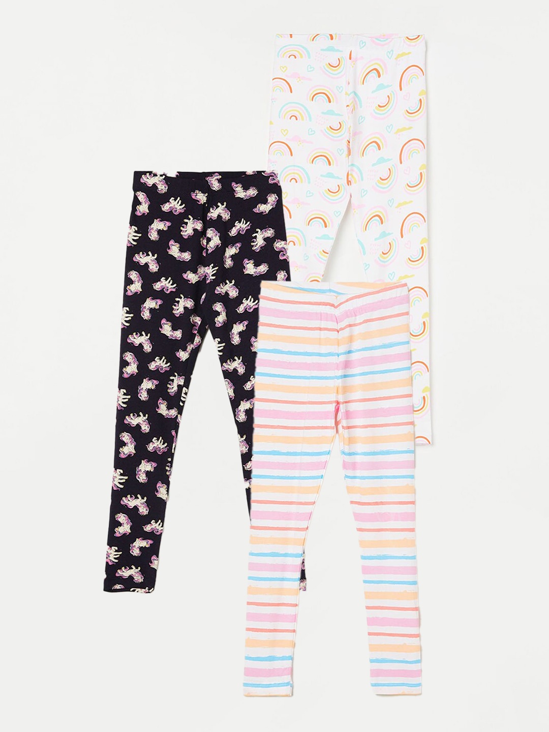 

Fame Forever by Lifestyle Girls Pack Of 3 Printed Leggings, White