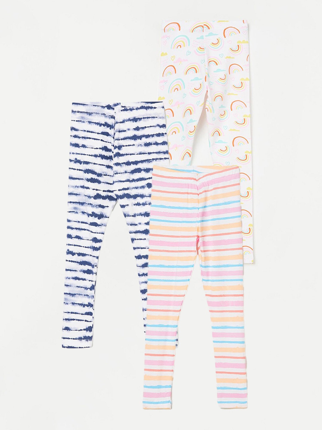 

Fame Forever by Lifestyle Girls Pack Of 3 Printed Leggings, White