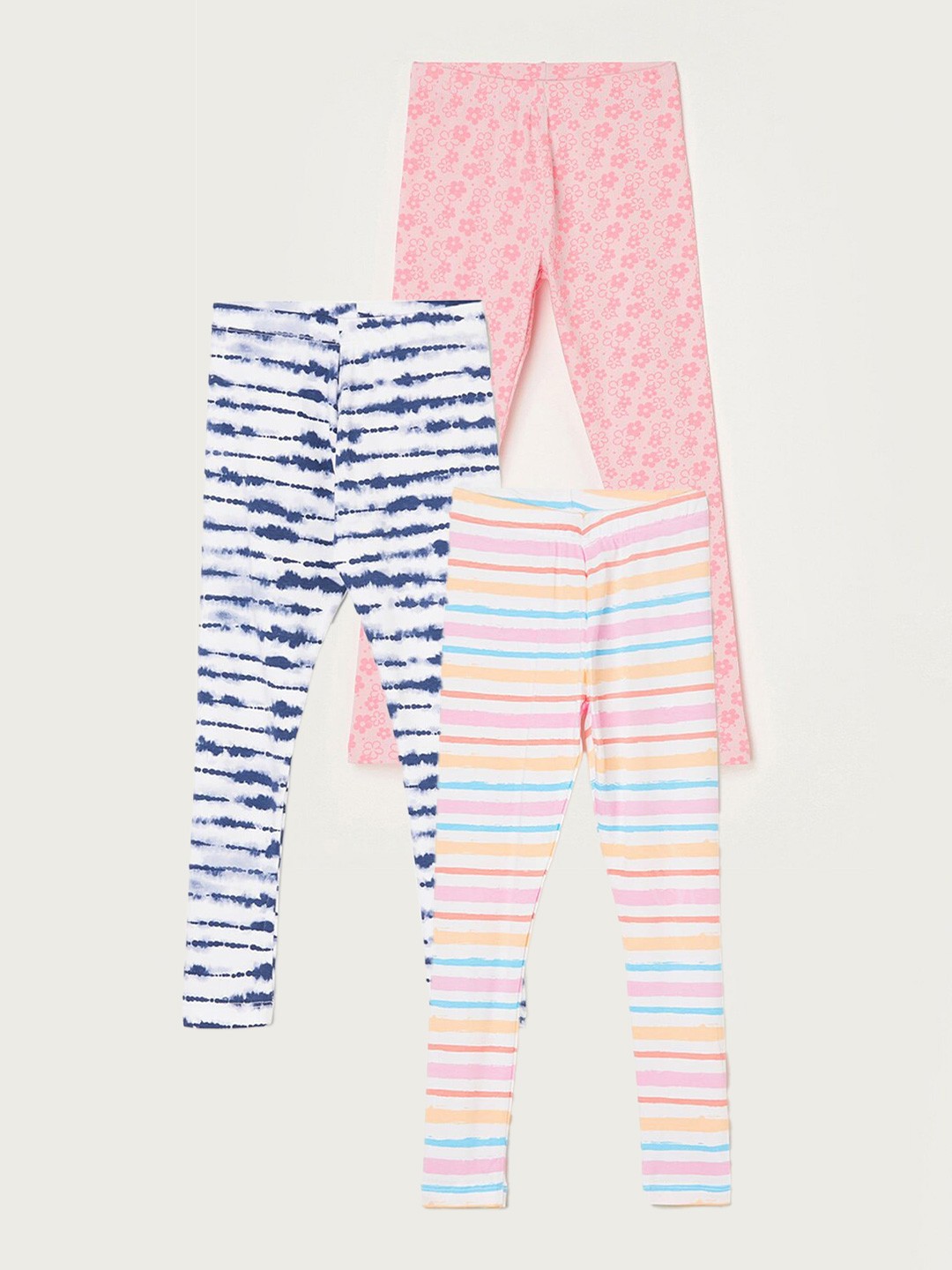 

Fame Forever by Lifestyle Girls Pack Of 3 Printed Leggings, White