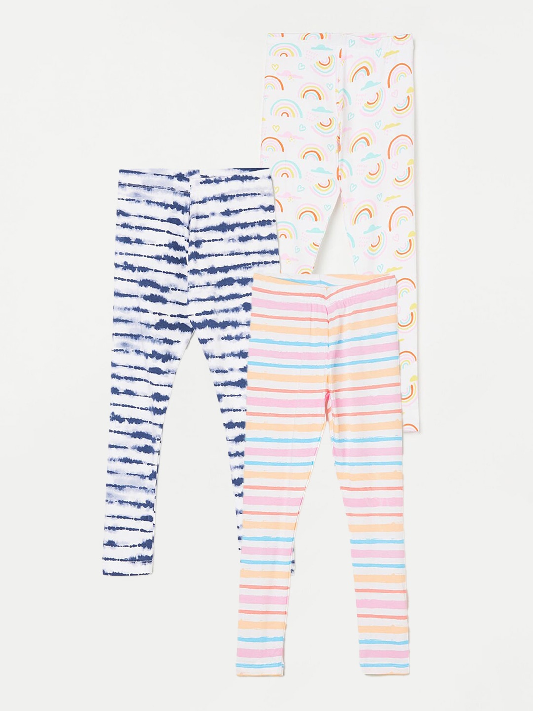 

Fame Forever by Lifestyle Girls Pack Of 3 Printed Leggings, White