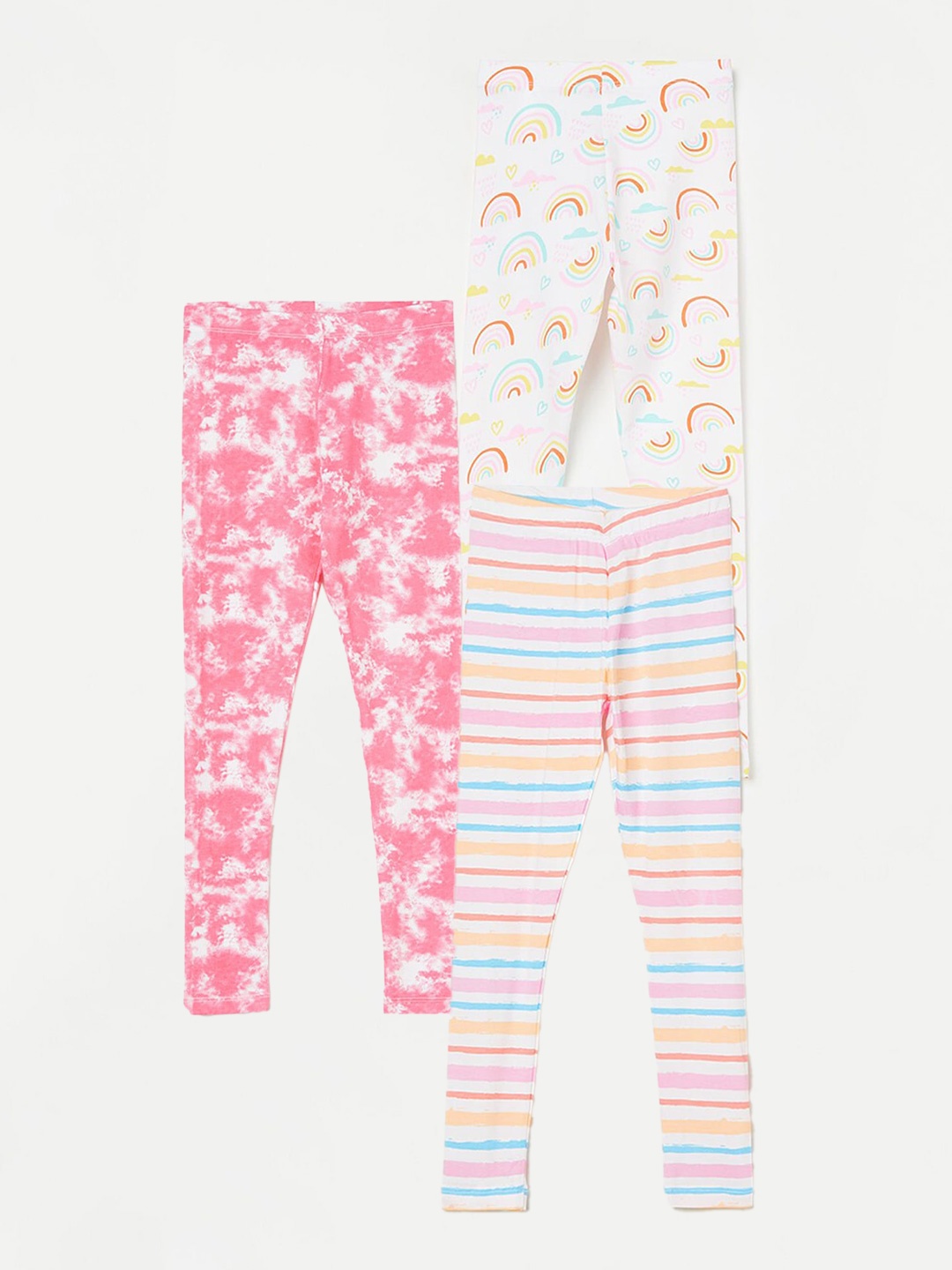

Fame Forever by Lifestyle Girls Pack Of 3 Printed Leggings, White