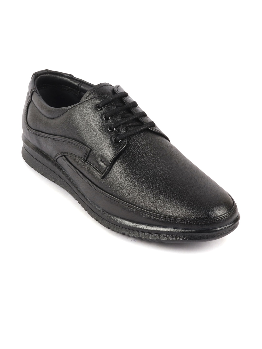 

FAUSTO Men Leather Formal Derbys, Black