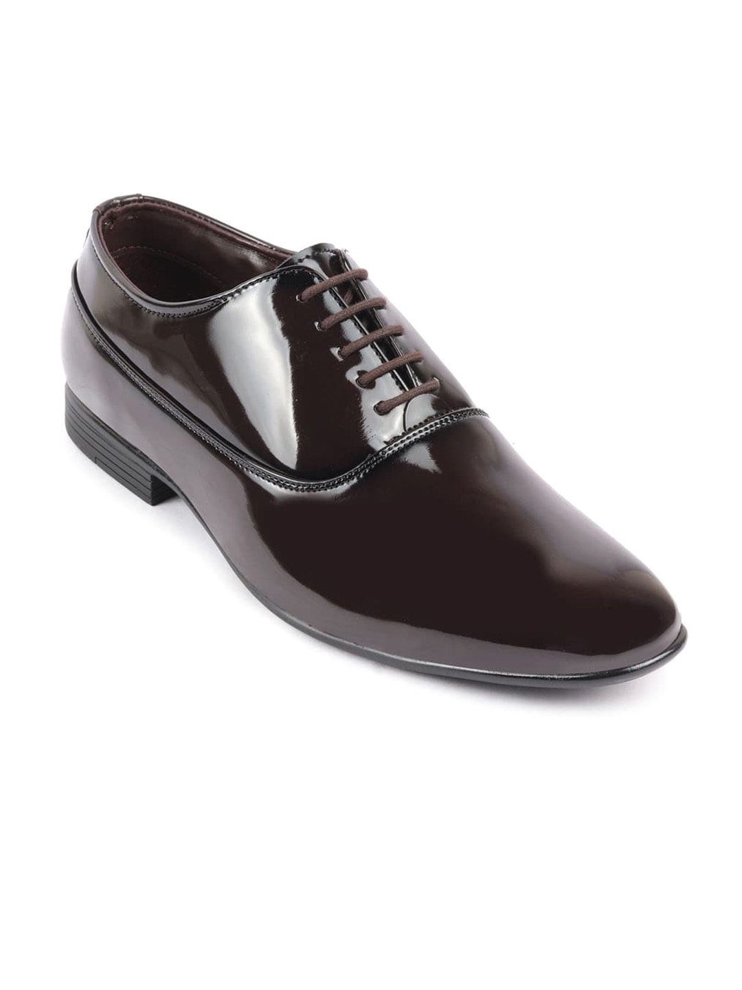 

FAUSTO Men Leather Formal Derbys, Brown