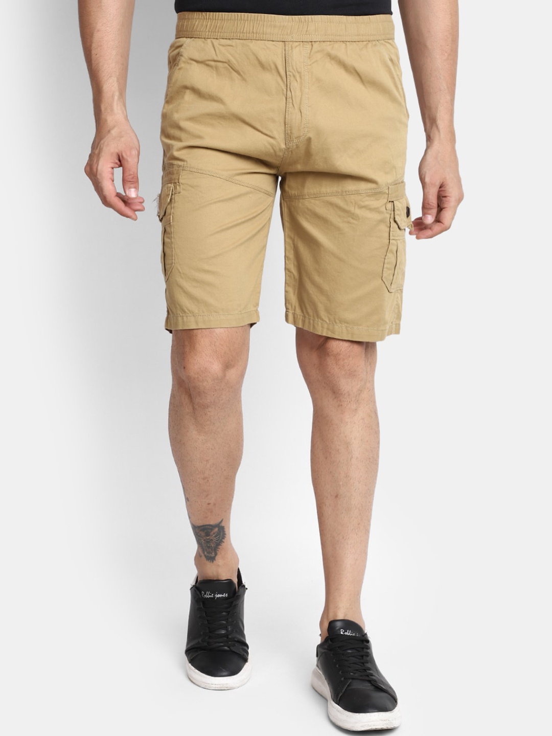 

V-Mart Men Mid Rise Cargo Shorts, Khaki